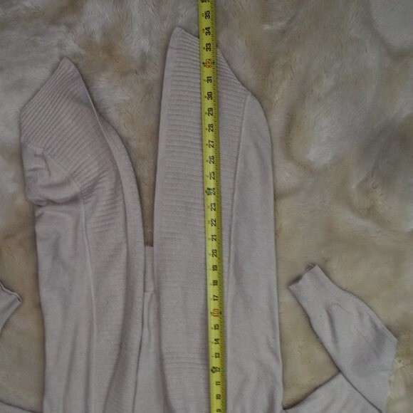 Lola Cardigan Small Medium Long Sleeve High Low Tan Open Front Sweater - Picture 12 of 14